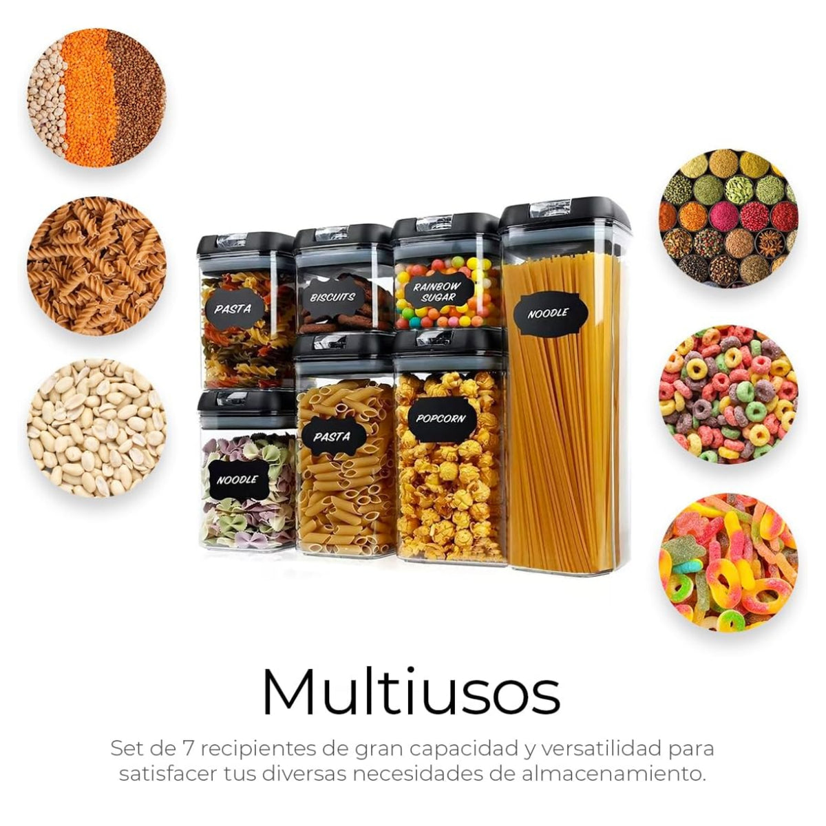 Contenedor Alimentos Hermetico X7 Cocina